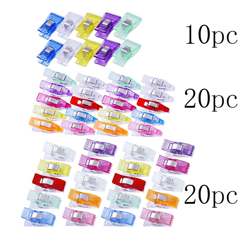 50 pcs Plastic Patchwork Sewing Clips Fabric Quilting Binding Clips Holder Sewing Accessory Garment Clip: Set C