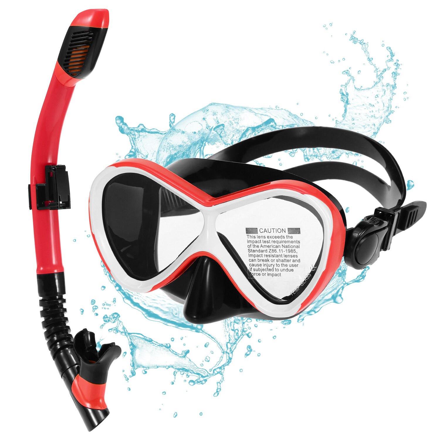 Swimming Goggles For Kids with Dry Snorkel Tube Set Anti-fog Goggles for Scuba Snorkel