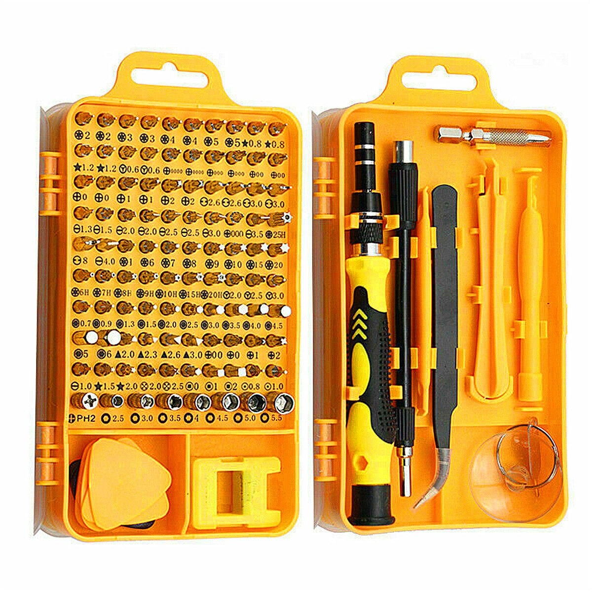 115 In1 Schroevendraaier Set Telefoon Computer Pc Tablet Laptop Reparatie Tool Kit Set In Case Multi-Fuctional: YELLOW