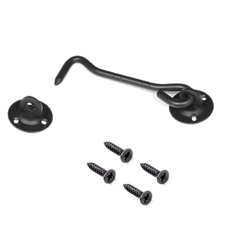 4 Stuks Zwart 4 Inch Deurklinken Klink Schuifdeuren Schuur Deur Lock Hek Poort Vergrendelingen Voor Binnendeur Kast sluiter