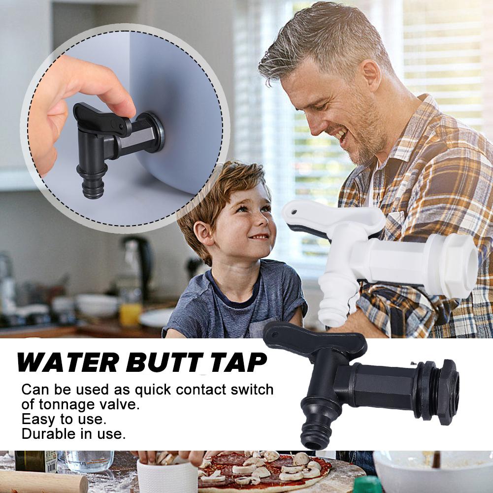 Water Butt Tap Adapter Home Garden Faucet Adapter Durable Plastic Faucet Garden Water Barrel Water Tank Spout Valve