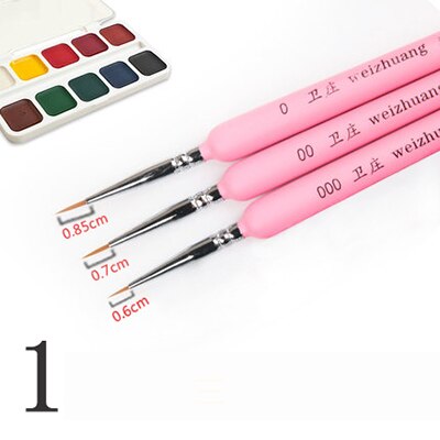 3 sztuk profesjonalne ręcznie malowane hak linii pędzelek robić zdobień w porządku akwarele robić rysowania malowania szczotka dla studentów szkoły sztuki piśmienne: 1