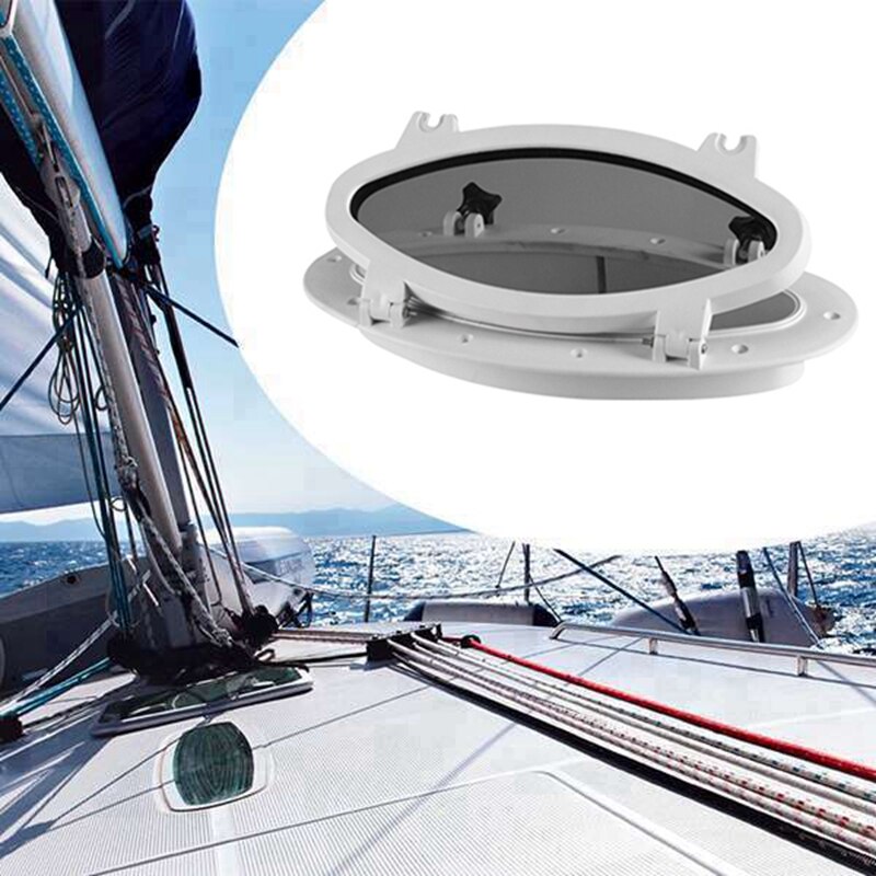 Boat Yacht Oval Porthole Opening Window 16Inch Port Hole Portlight Hatch Marine: Default Title
