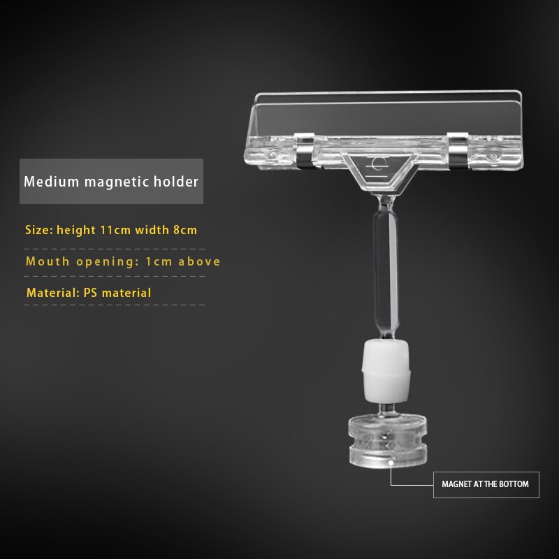 10 Pcs Transparent Crystal Clip POP Advertising Clip Commodity Price clip Supermarket Price Brand Stand Vertical: JCO6 10PCS