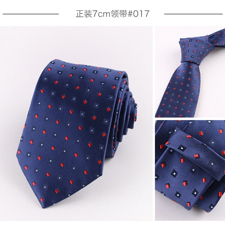 7cm slips kostym randig bankett slips brudgum man gentleman bröllopsklänning jacquard slips gravatas para homens: 017