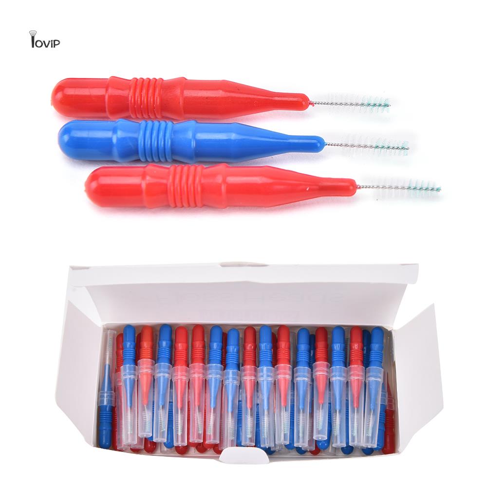 50 Stks/partij Hygiëne Tandzachte Flosdraad Sticks Tandenstoker Tanden Reinigen Tand Flossing Head Plastic Interdentale Borstel