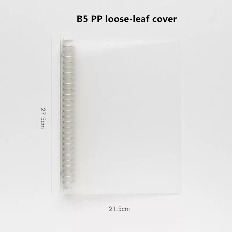 Minkys 60 ark  b5 26 ringar lösa anteckningsböcker diy linje / rutnät / cornell agenda separator sida skolpapper: B5 omslag