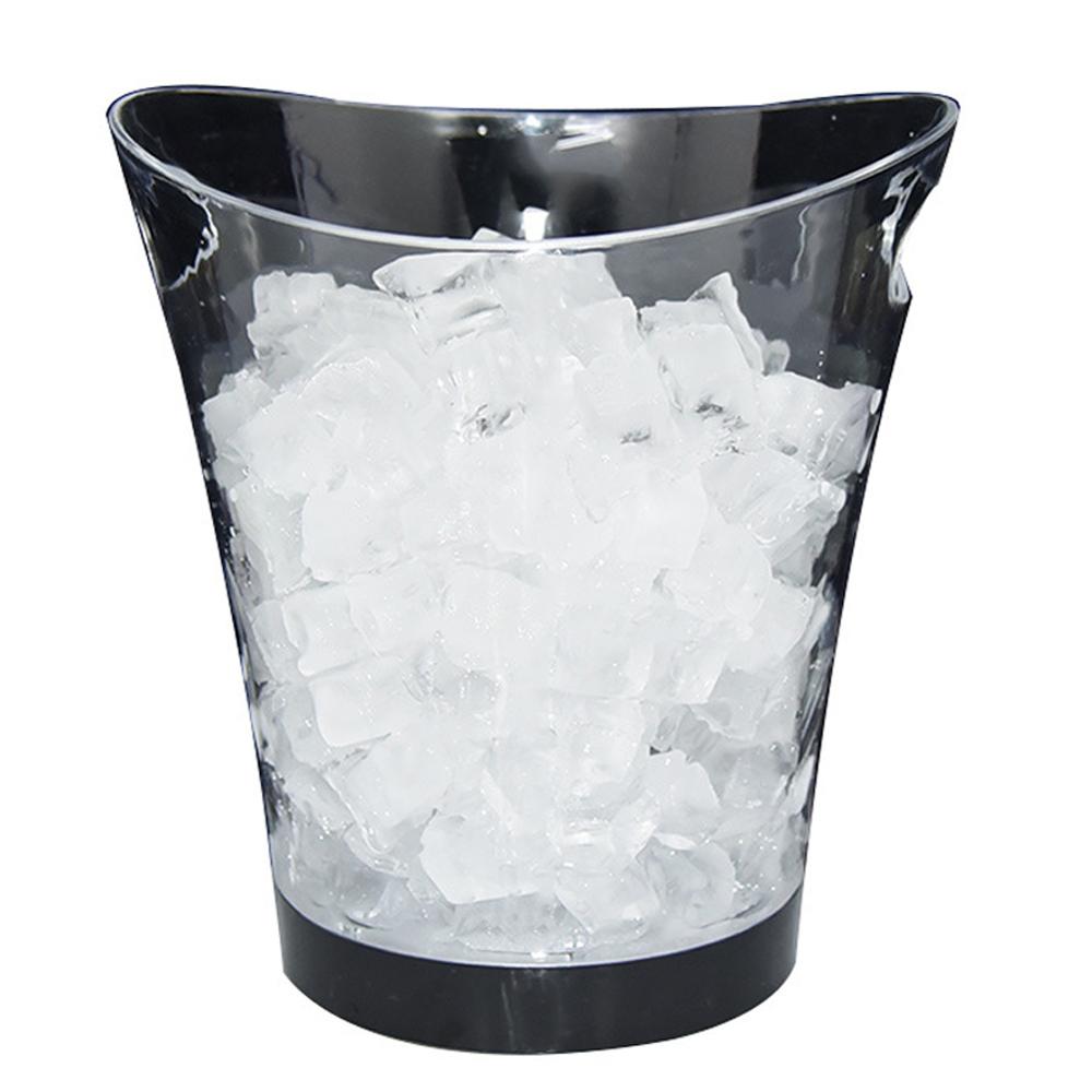 LED 3.5/5L Waterproof Plastic LED Ice Bucket Color Bars Nightclubs LED Light Up Champagne Beer Bucket Bars Night Party TB: C - 5L