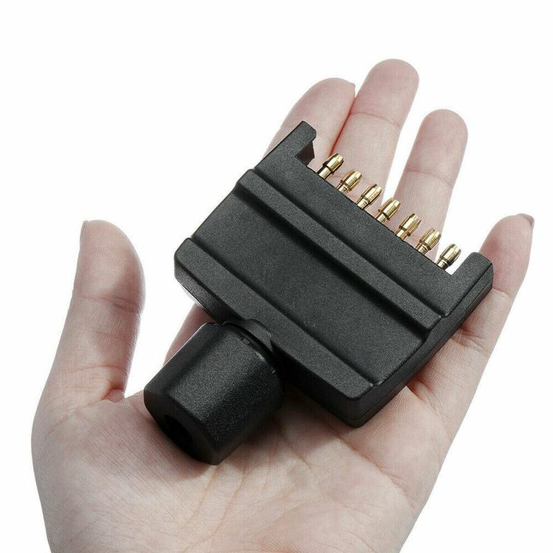 7 Pin Flat Male Trailer Socket Plug Connector Adapter For Caravan Trailer Charging Starting Systems Auto Replacement Part