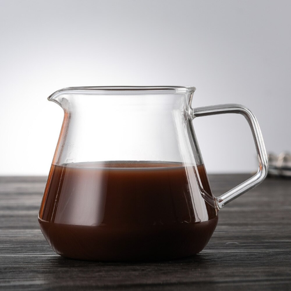 Ecocoffee V60 Pour Over Glass Range Coffee Server 400/600ml Carafe Drip Coffee Pot Coffee Kettle Brewer Barista Percolator Clear