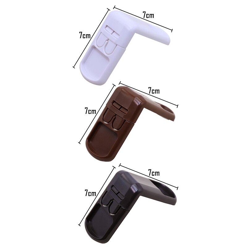 Child Safety Cabinet Lock Latch For Kitchen Storage Doors Drawers Cupboard Double Snap Right Angle Lock 1PC