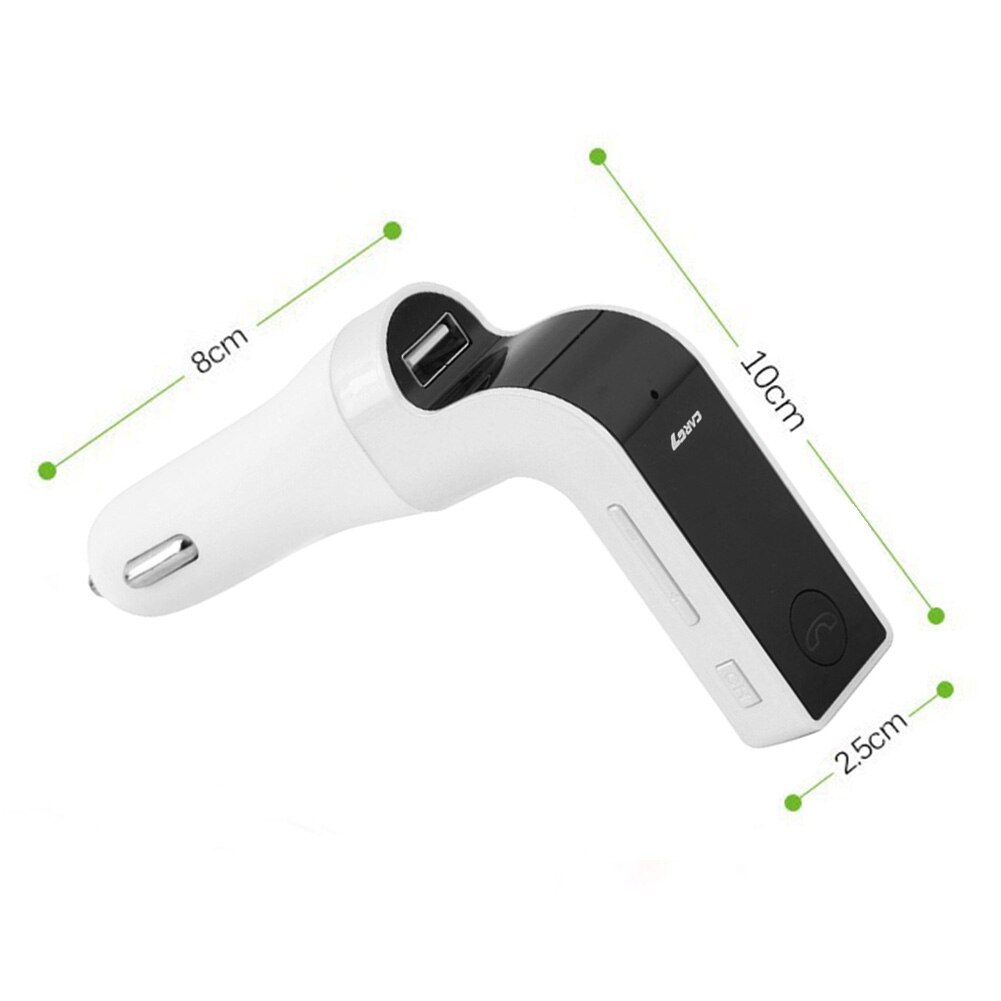 Car FM Transmitter Hands Free Wireless Bluetooth-compatible FM Transmitter for Car FM Radio Adapter Hands Free MP3 Player: Silver