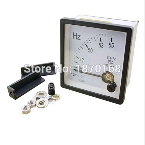 SQ-72 45-55Hz AC 100V / 220V / 380V analógico Panel medidor frecuencia Indicador de Hertz para sistema de vigilancia
