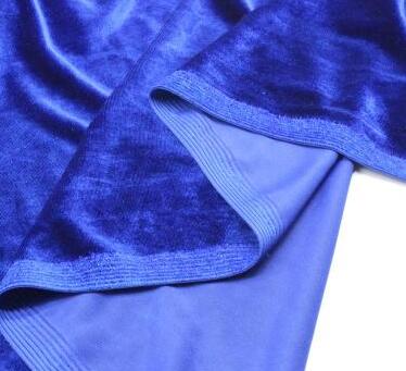 Hoogwaardige Stretch Dikke Koreaanse Fluwelen Fluwelen Stof Dikke Gouden Fluwelen Non-Fleece Kleding Zijde Kleding Fluwelen Stof: blue