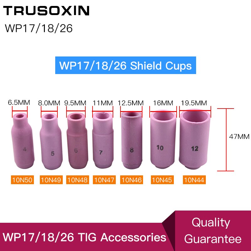 Welding Tools TIG Welding Machine Accessories/Consumables Porcelain WP26 17 18 Torch Shield Cups Nozzles