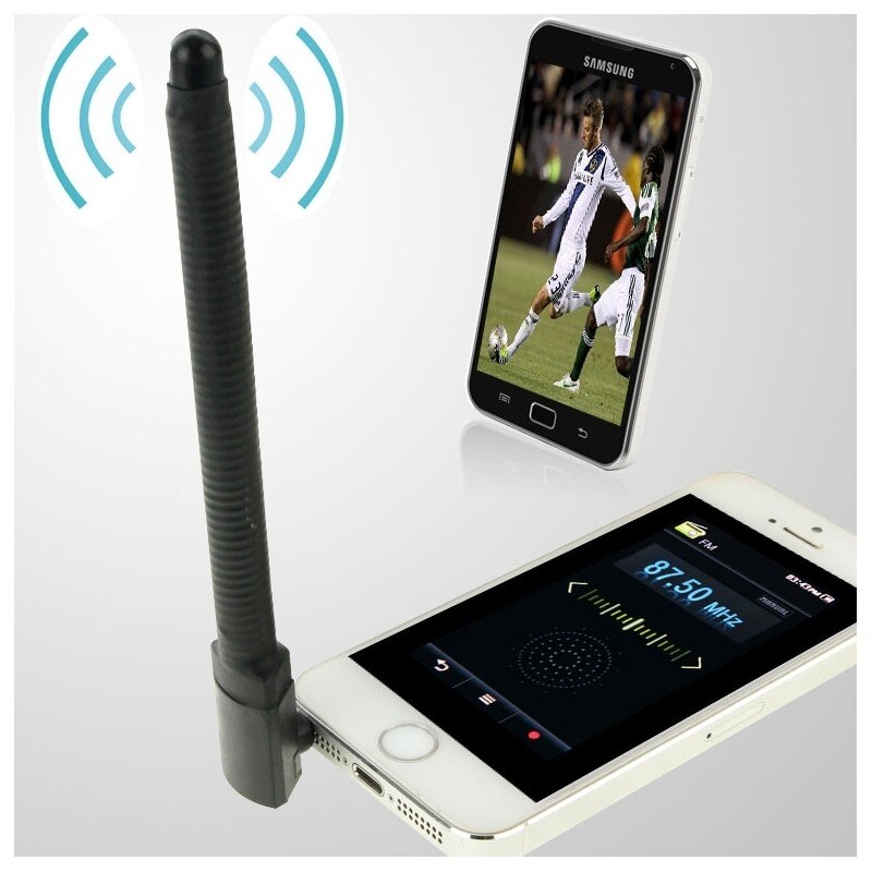 Black 6dBi 2.5mm bending Style Mobile Antenna FM & TV