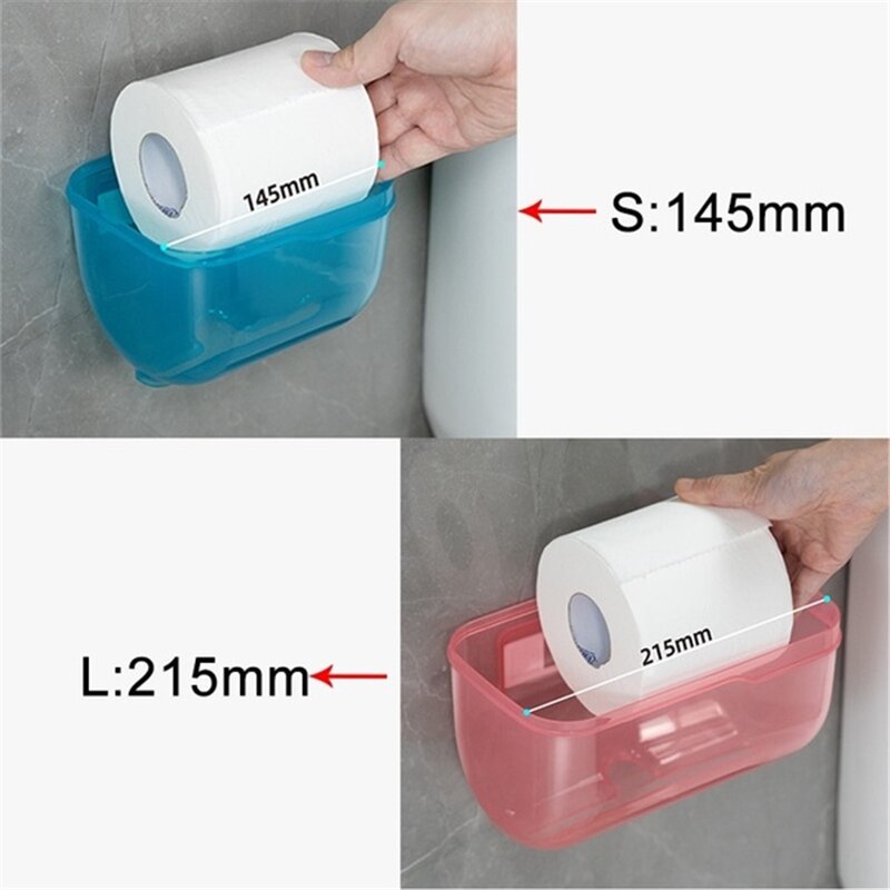 Suporte de toalha de papel higiênico do banheiro montagem na parede de plástico wc suporte de papel higiênico com prateleira de armazenamento rack caixa de armazenamento de papel