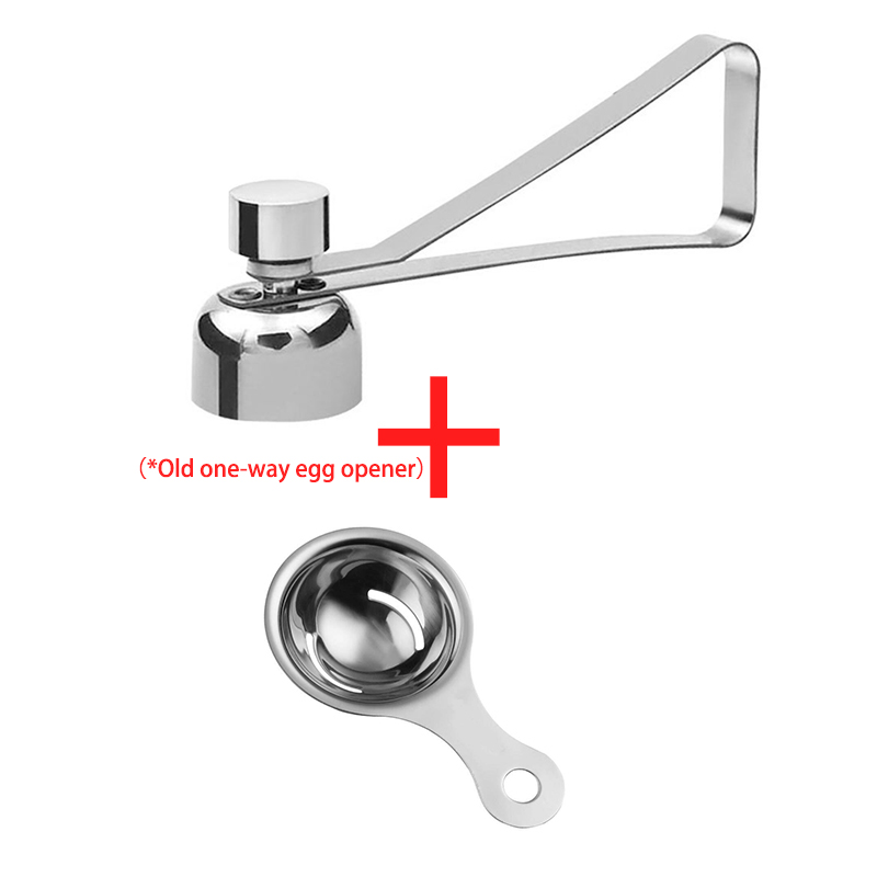 upgrade double-headed metal egg scissors egg cutter egg shell opener stainless steel poached raw egg shell opener: combination 2