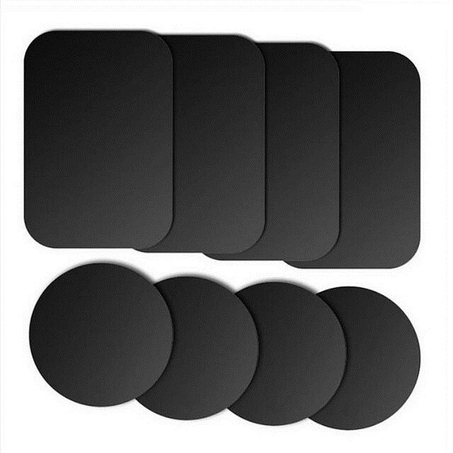 Syrinx Metall Platte Magnet Handy, Mobiltelefon Ständer Universal- Ersatz Metall Platte Bausatz Mit Klebstoff Für magnetisch Wagen montieren praktisch Halfter: 4runden 4Rechteck