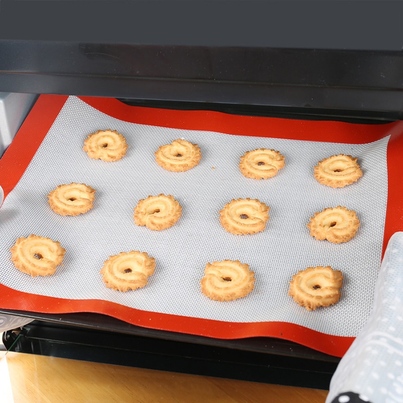 60*40CM Non-stick Siliconen Bakken Mat Pad Bakplaat Glasvezel Rolling Deeg Mat Cookie Macaron bakken Mat Gebak Gereedschap