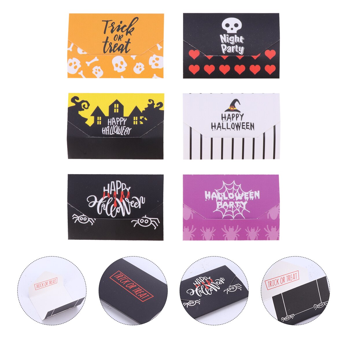 12pcs Greeting Card Durable Sturdy Halloween Card for Festival