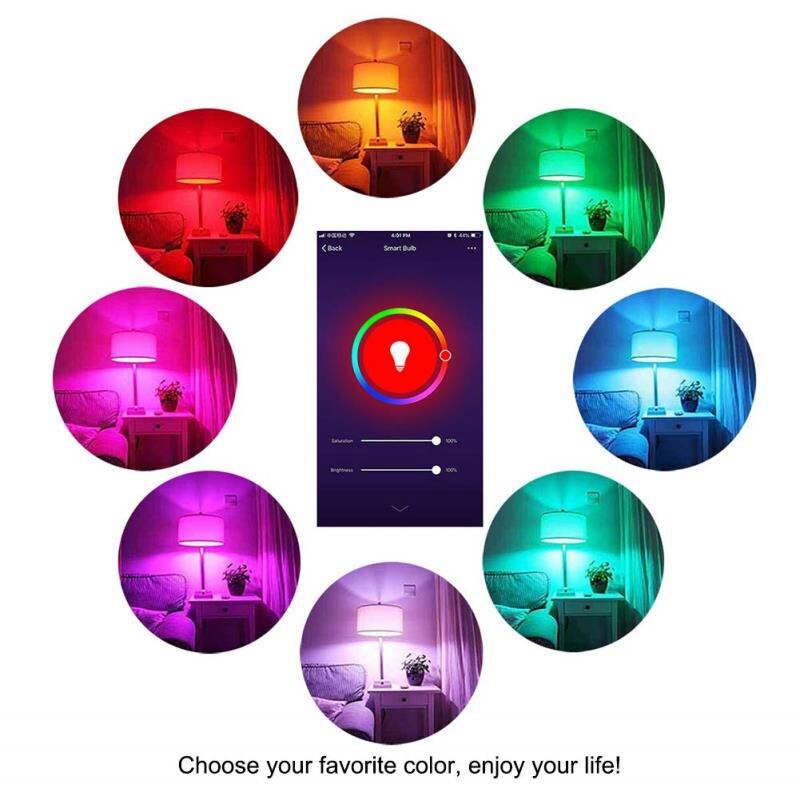 E27 wifi smart led pære rgb cw lampe stemmestyring med alexa google home