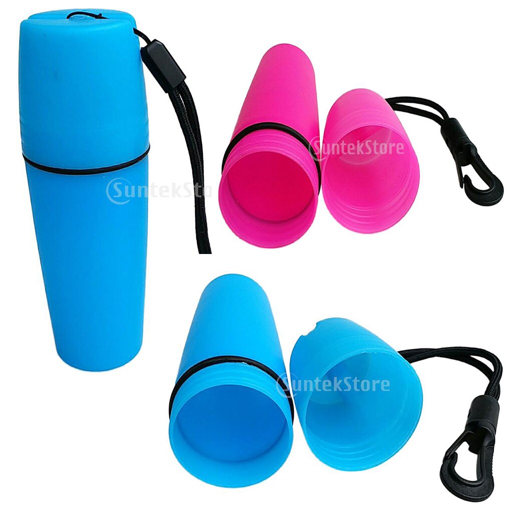 Waterdichte Fles Met Lanyard Haak 30Cm Capsule Houder Organizer Container Box Voor Duiken Kayak Kano Surfen Snorkelen
