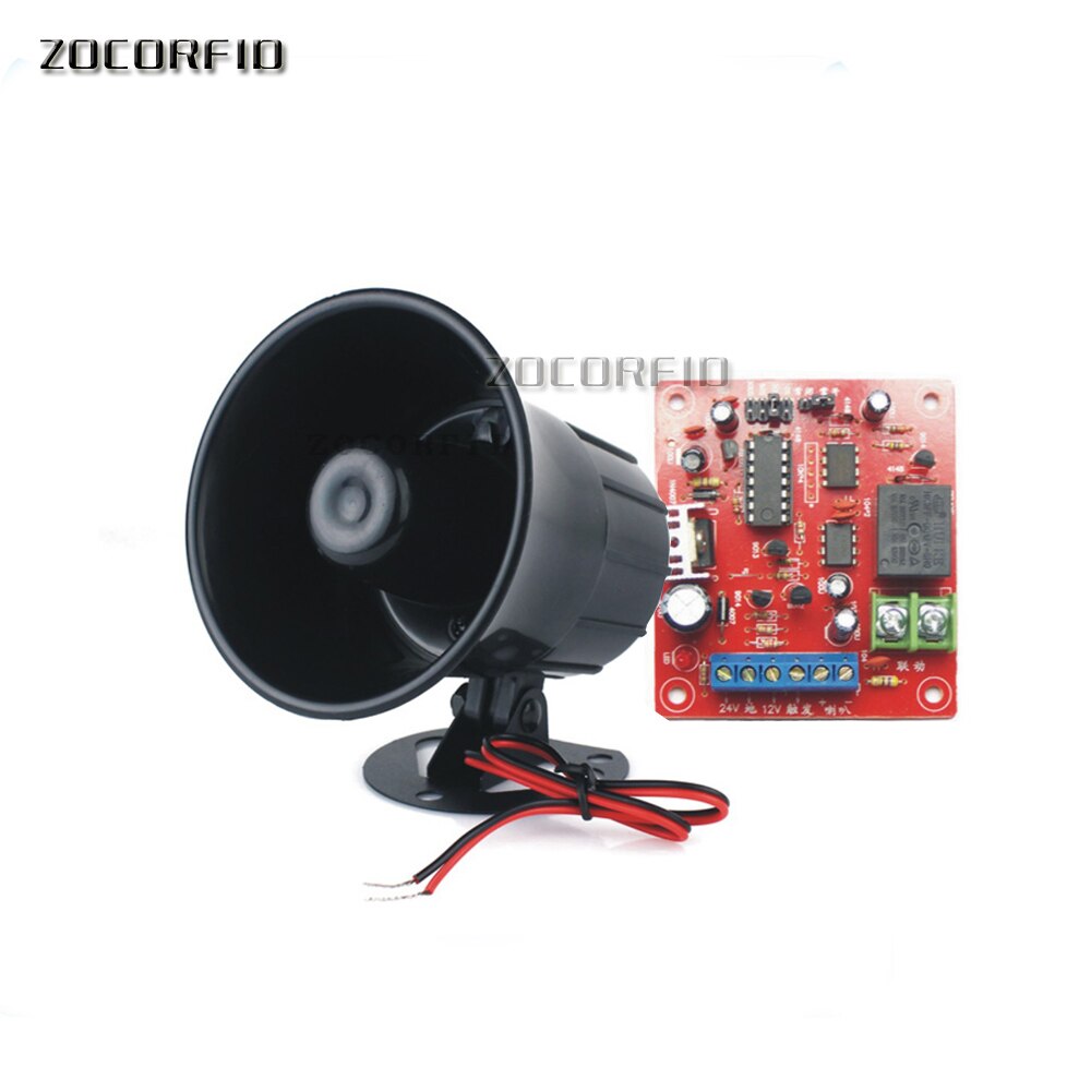 Security DC 12V Outdoor Alarm Siren Wire Loud Alarm Horn 115Db Exterior Sirena Alarma Speaker For Alarm System 15W: Speaker and Board