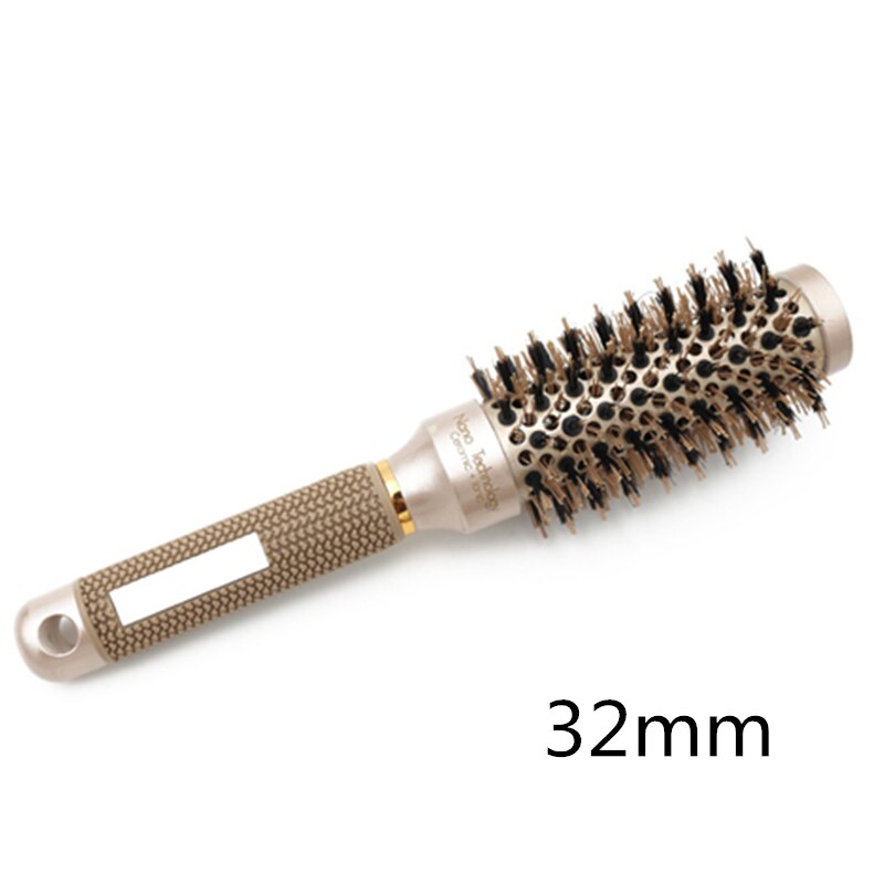 Brosse à cheveux Nano, peigne à canon rond ionique en céramique, outil de coiffure pour Salon de coiffure, 30 #216, 1 pièce/4 pièces, nouveauté: 32mm