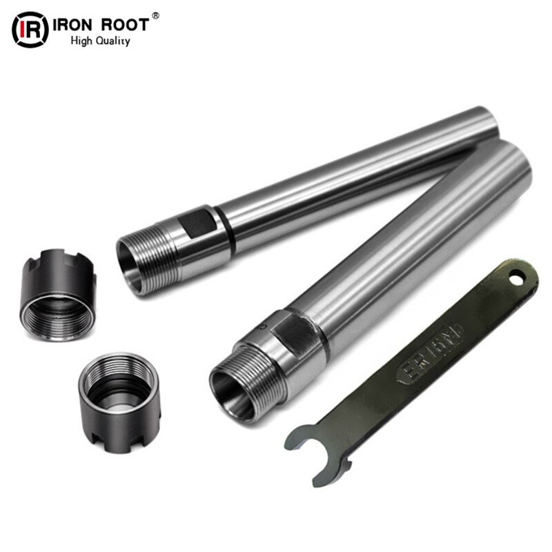 1P M type ER16/20M Straight Shank Chuck Collet CNC Milling Machine lathe Extension rod+1P 16/20ER Wrench