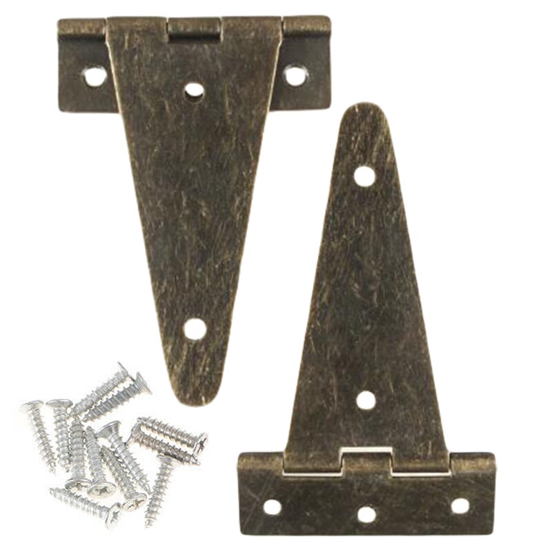 2 stücke Scharniere Schwere Bronze- Flache T Scharnier Für Scheune riss Holz Kasten Schrank Tür Scharnier Neue Werkzeuge Möbel Hardware- Metall Scharnier