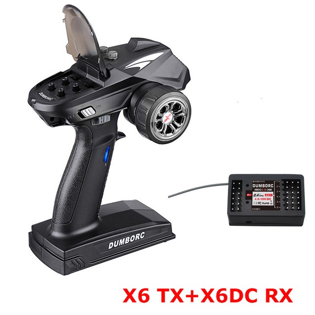 DumboRC X6 RC Transmitter 2.4G 6CH with X6FG / X6F Gyro Receiver Remote Control for Rc Car Boat Tank RC Vehicle Model Toy Parts: PURPLE