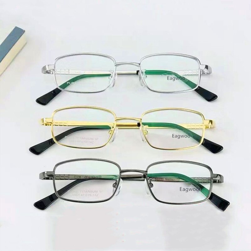 Lunettes de lunettes en titane pur, petite monture optique adaptée à haute dioptrie, lunettes de Prescription, haute puissance