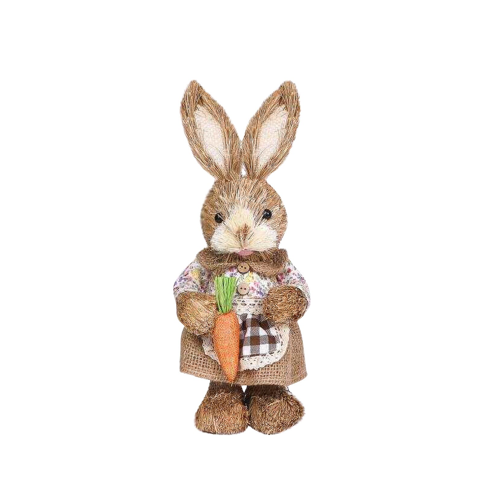 Pasen Simulatie Bunny Huis Tuin Bunny Decoratie Creatieve Stro Bunny Ornament Gesimuleerde Konijn Decor Tuin Decoratie # T2G