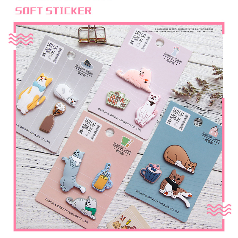 Computer stickers 3D bubble stickers soft plastic decorative painting stickers Refrigerator notebook stickers