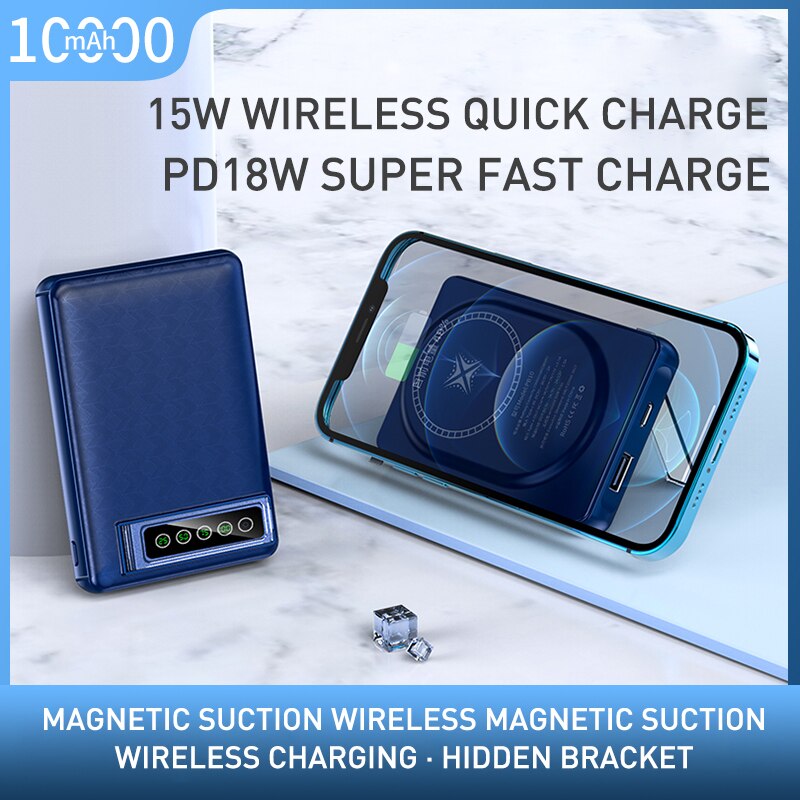 15W Mini magnetisch Energie Bank Für iPhone12 10000mAh magnetisch kabellos Handy, Mobiltelefon Energie Bank Tragbare Mini Tasche Externe Batterie
