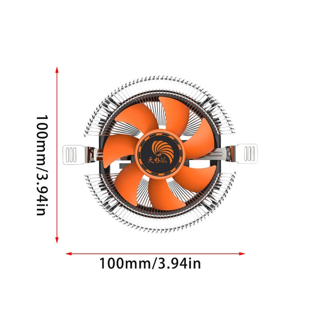 100Mm Stille Ventilator Koeling Desktop Computer Pc Aluminium Heatsink Cpu Koeler Voor Lga 775 1150 1155 1156 Amd Of 1366