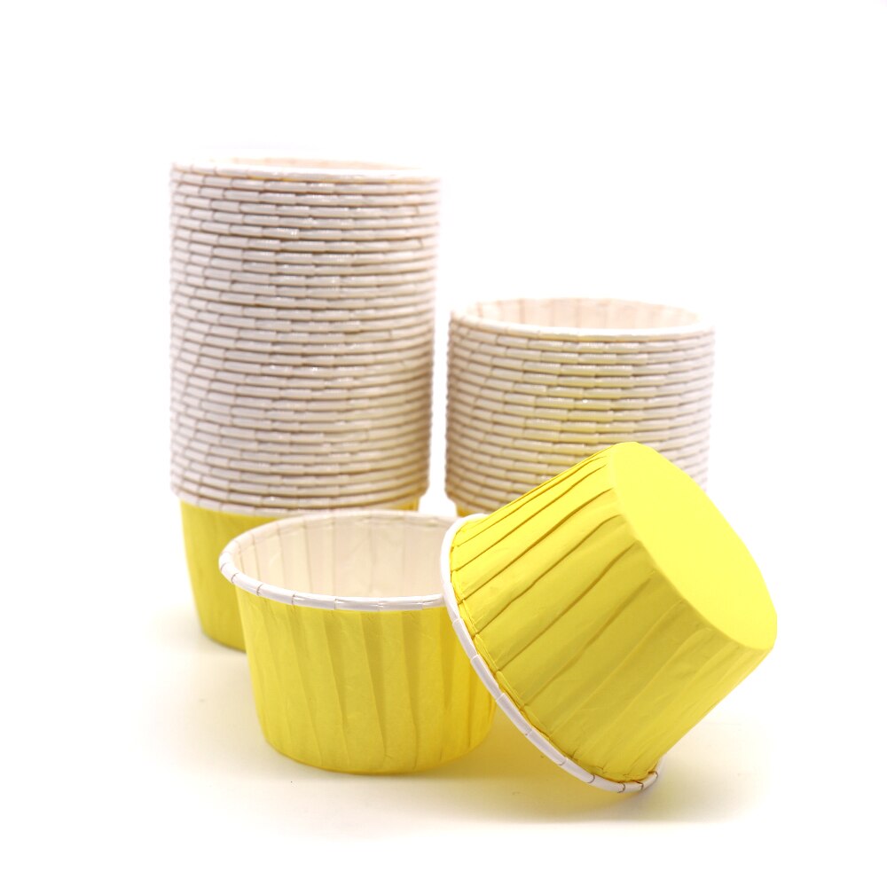 50Pcs Muffin Cake Cupcake Gevallen Kleur Dot Oilproof Cupcake Liner Bakken Cup Lade Case Wedding Party Caissettes Wrapper Papier: K