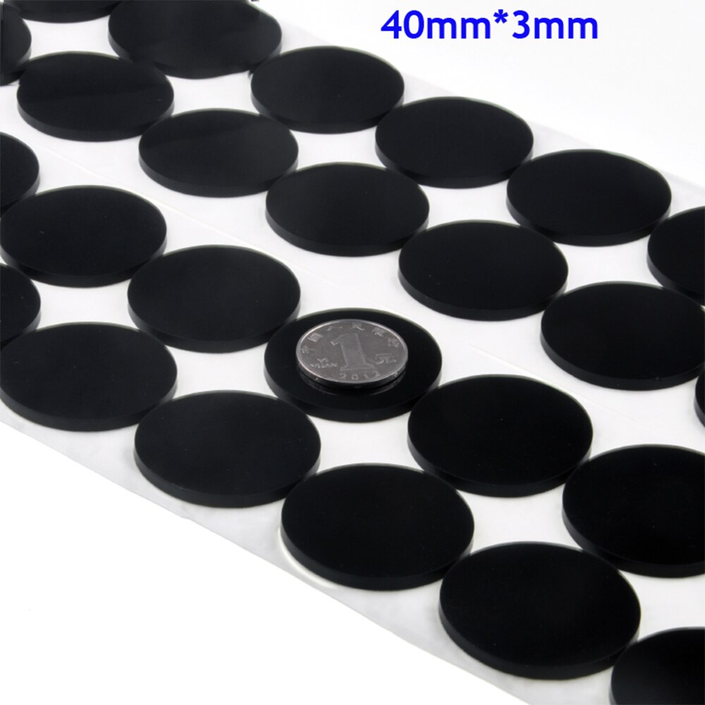 Self-Adhesive Non-Slip Buffer Damping Pad Black Rubber Round Mat Gasket - Foto 9