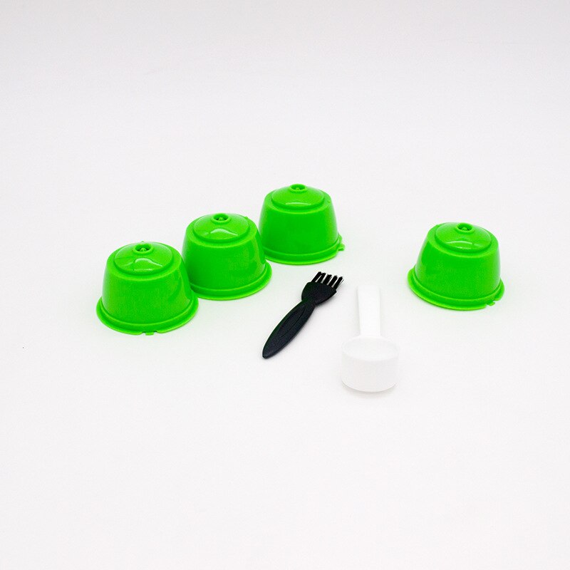 4 Uds cápsulas de café reutilizables para Caffitaly cápsulas de café rellenables de plástico aptas para filtro de café Caffitaly