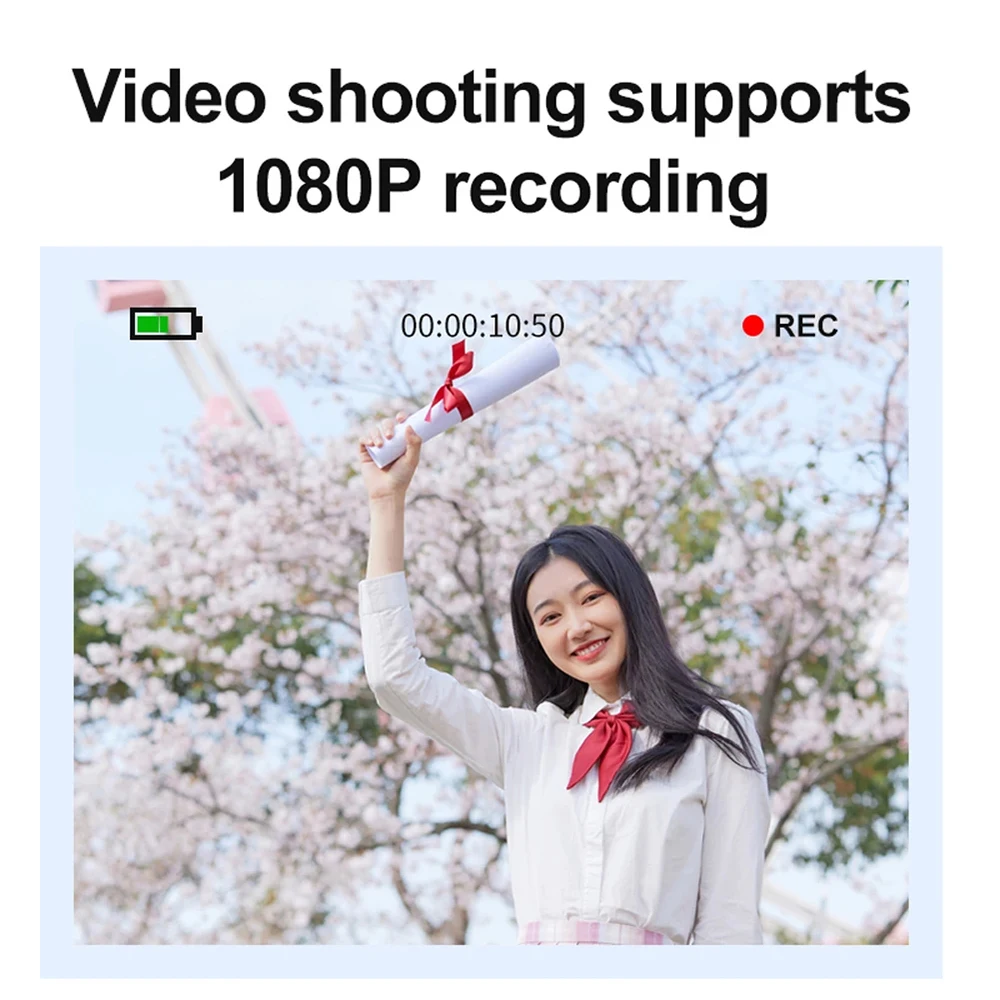 Cámara Digital 4K HD, videocámara para niños, cámara de fotos instantánea antivibración para exteriores, cámaras compactas con Zoom 16x para fotografía de principiantes