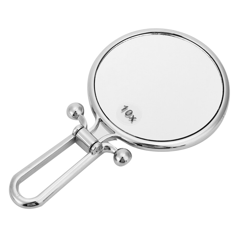 Double-Sided Makeup Mirror 10x Magnifying Portable Foldable Handheld Cosmetic Mirror For Home Travel Office Hand Mirror Makeup: Silver