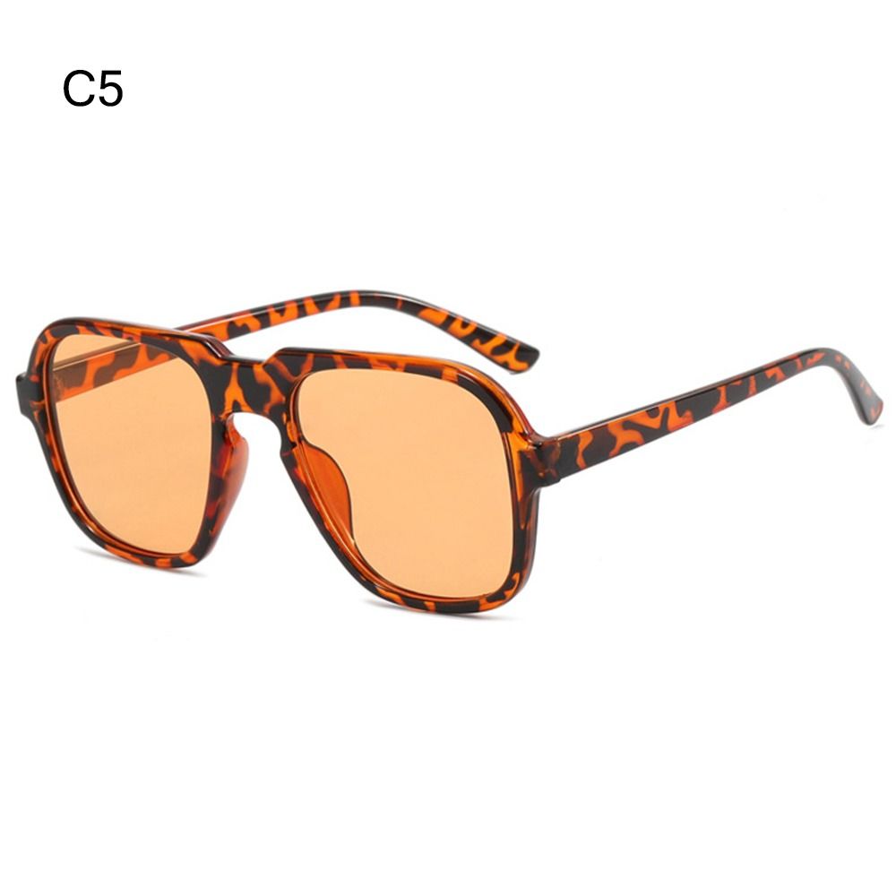 Gafas de sol Vintage para hombre y mujer, lentes de playa con gradiente de océano transparente, Retro, accesorio de verano: Castaño