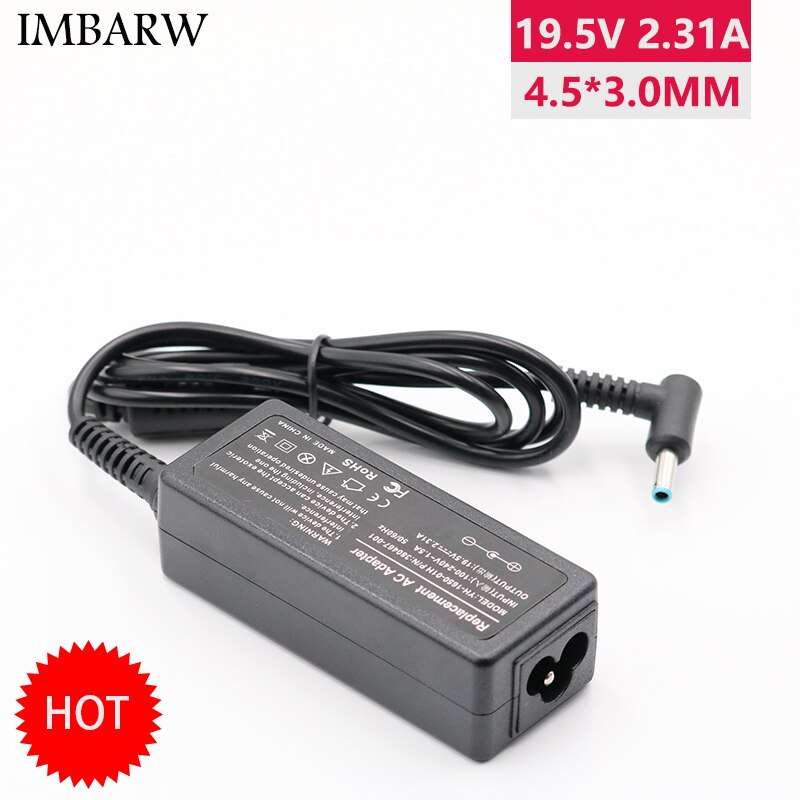 19.5V 2.31A 45W AC/DC Power Adapter Charger W/ Power Cord for HP 740015-001 741727-001 740015-003 740015-002 741727-001