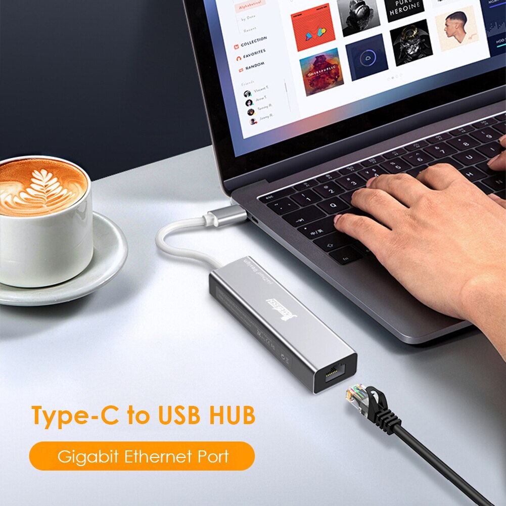 Gigabit Ethernet Adapter Usb C Hub Usb 3.1 Type C Naar Usb 3.0 Voor Computer Notebook Smartphone Uitbreiding Converter