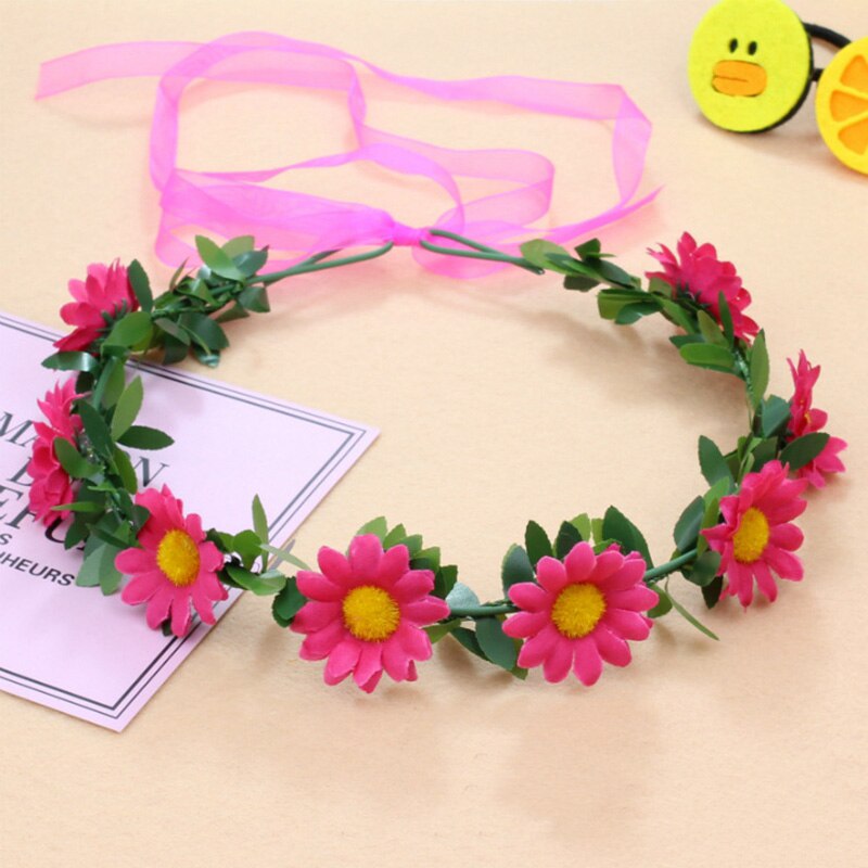 ! Accesorios para el cabello de novia, guirnaldas florales de margaritas y Halo, diademas blancas de de princesa, tocado, diademas