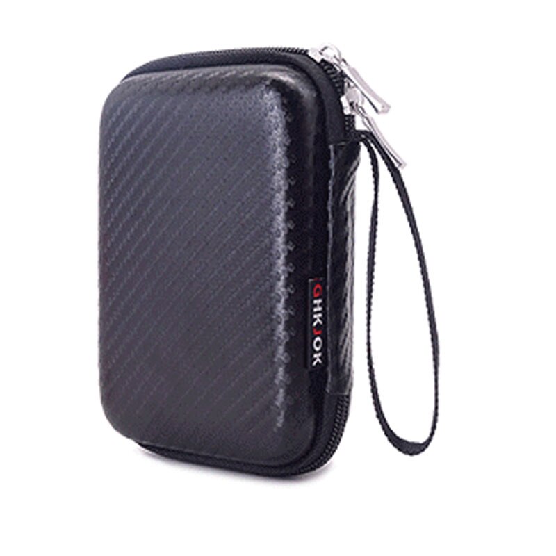 2.5 "Festplatte Fällen tasche Wasserdicht Stoßfest HDD Tasche Für Seagate Schlank Festplatte Sicherung Plus Schlank 500G 1TB WD Reisepass: GH1325-Schwarz