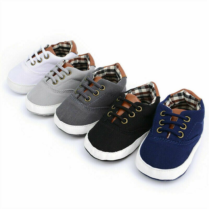Emmababy nyfödd bebis pojkar flickor spjälsäng canvas skor småbarn barn promenad sneakers 0 ~ 18m