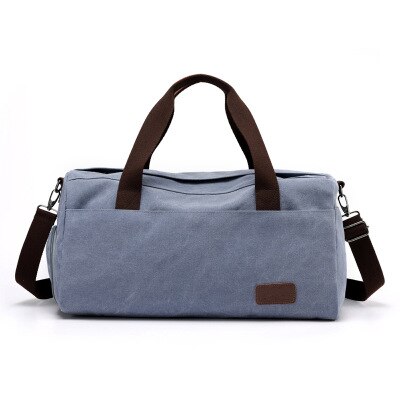 Stijlvolle canvas sporttassen voor buiten, heren, dames, training, hardlopen, fitness, casual, reizen, handtas, yogamat, tas, sporttas: Blauwe kleur