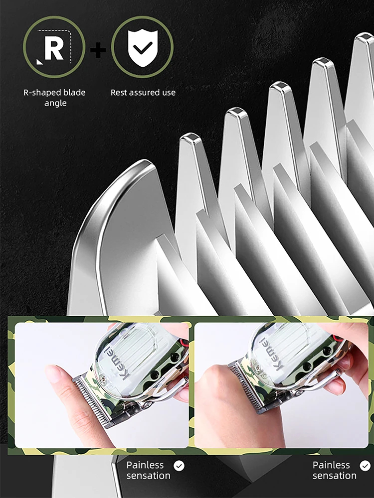 Kemei KM-1926 cortadora eléctrica con carga USB pantalla LCD cortadora de pelo recargable Máquina para cortar cabello recargable